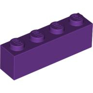 Lego kostka (kostička) 1x4, purpurová (4133559, 4165665)